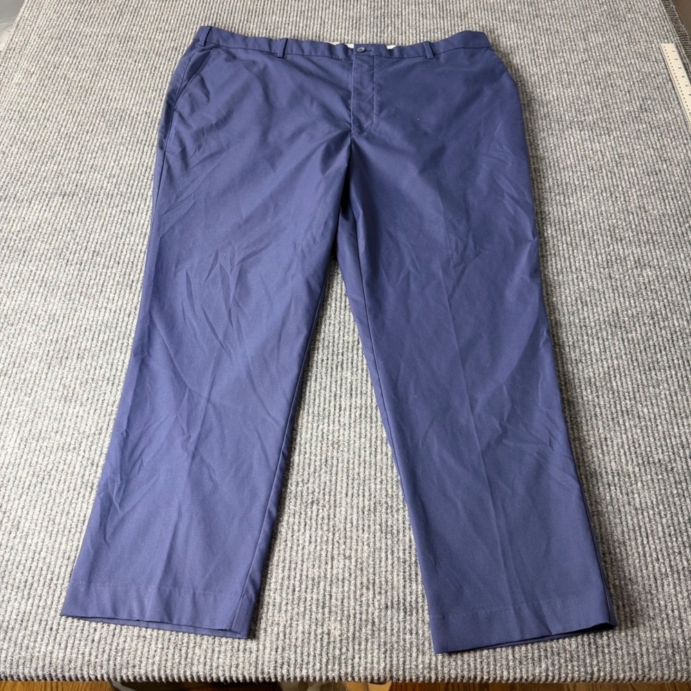 Peter Millar Mens 44R Navy Blue Flat Front Twill Dress Pants Trousers eb66